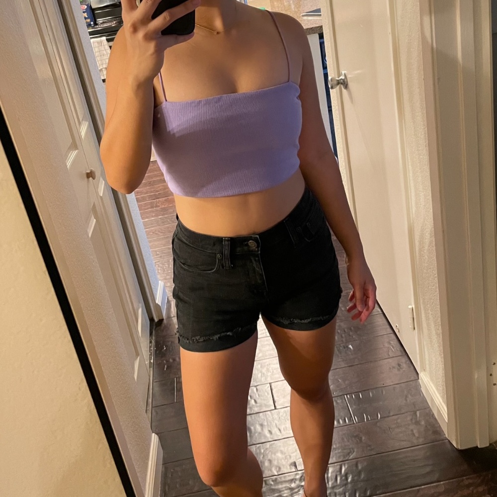 Lavender Spaghetti Strap Crop Top
